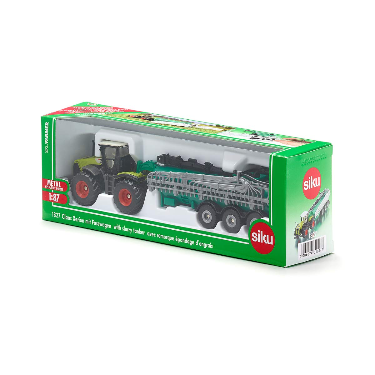 Amazon.com: Siku 1827, Claas Xerion with Vacuum Tanker, 1:87